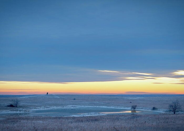 Landscape Greeting Card featuring the photograph Tetor Rock Winter Sunset by Brad Mangas