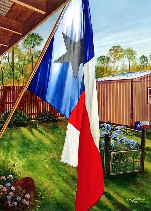 Texas Greeting Card featuring the painting Texas Pride by Randy Welborn