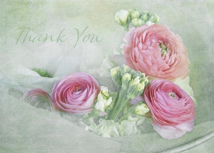 Photgraphy Greeting Card featuring the digital art Thank You Bouquet by Terry Davis