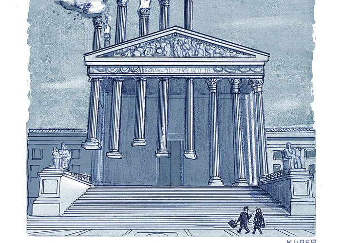 “i Missed It—what Was The Decision On That E.p.a. Case?” Greeting Card featuring the drawing That Scotus EPA Case by Peter Kuper