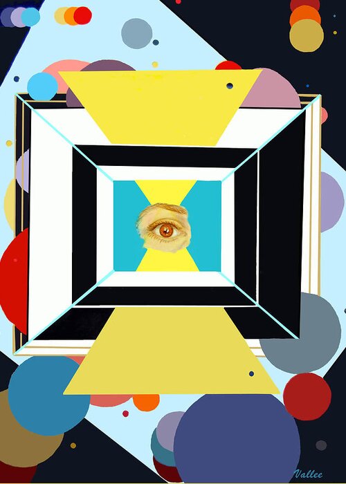 Abstract Greeting Card featuring the painting The Artist's Eye by Vallee Johnson