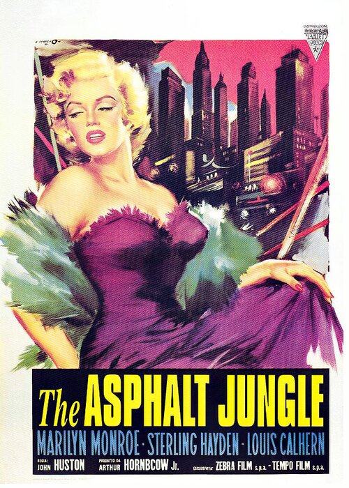 Angelo Greeting Card featuring the mixed media ''The Asphalt Jungle'', 1950 - art by Angelo Cesselon by Movie World Posters