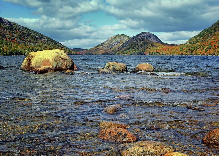 New England Greeting Card featuring the photograph The Bubbles - 2 - Jordan Pond - Acadia National Park by Nikolyn McDonald
