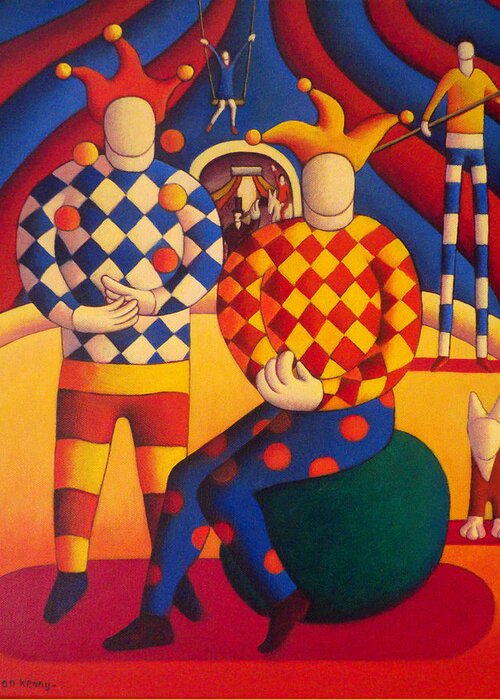 Circus Greeting Card featuring the painting The Circus by Alan Kenny