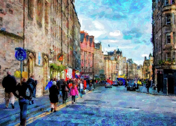 City Of Edinburgh Greeting Card featuring the digital art The City of Edinburgh by SnapHappy Photos