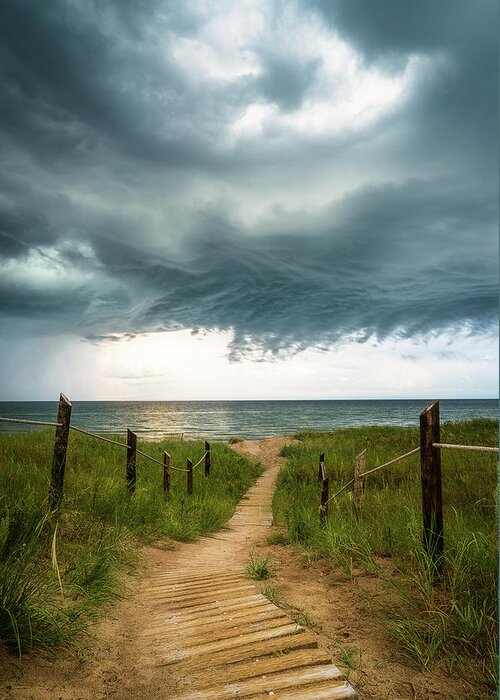 Storm Greeting Card featuring the photograph The Clearing Storm by Nate Brack