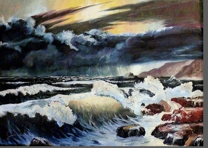 Storm Greeting Card featuring the painting The Coming Storm by Joel Smith