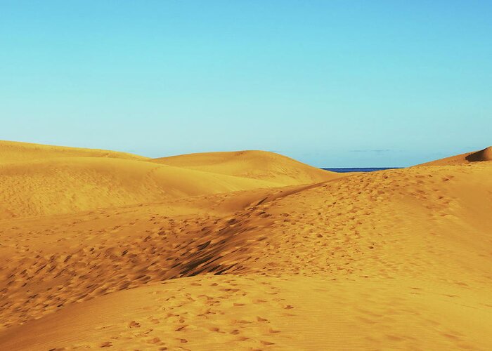 Dunes Greeting Card featuring the photograph The Dunes of Maspalomas by Kathrin Poersch