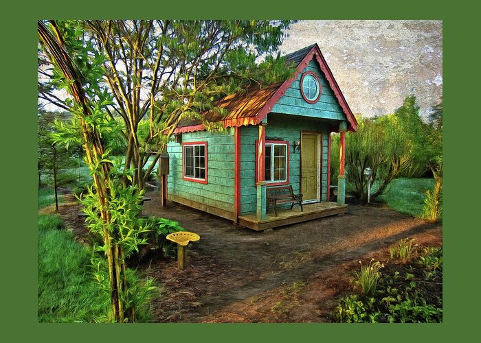 Cottage Grove Oregon Greeting Card featuring the photograph The Enchanted Garden Shed by Thom Zehrfeld