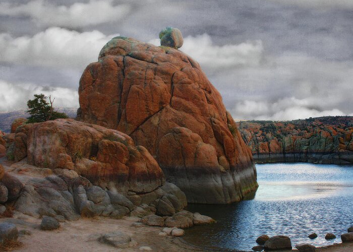 Mountains Greeting Card featuring the photograph The Etherial Boulder by Wayne King