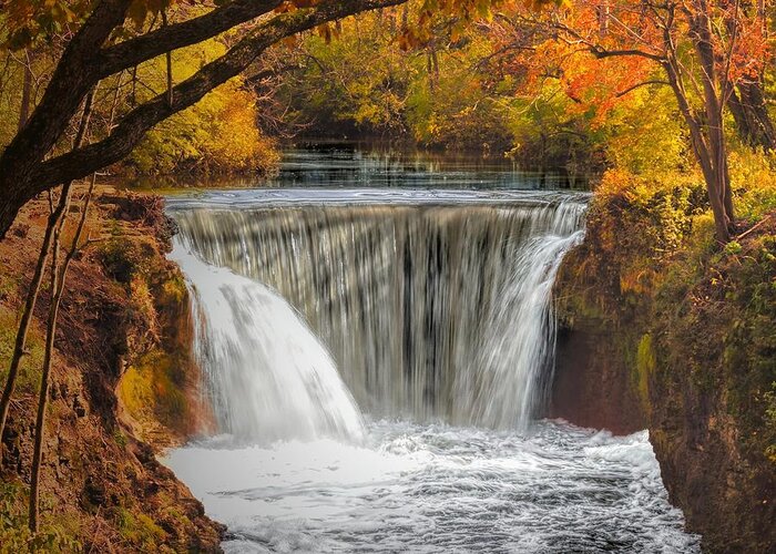  Greeting Card featuring the photograph The Falls at Cedarville by Jack Wilson