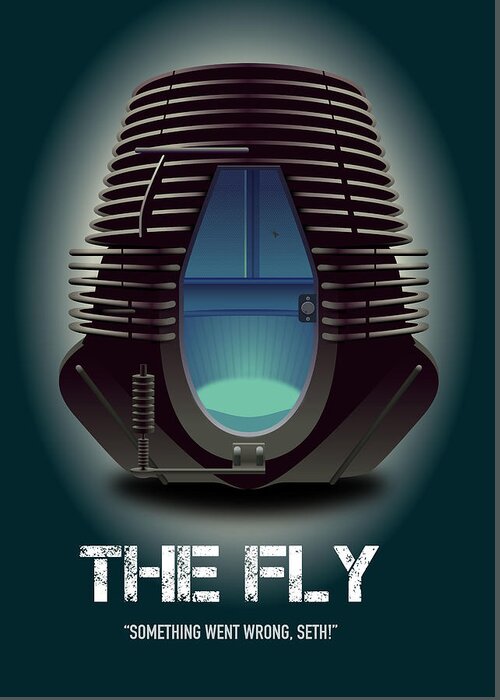 Movie Poster Greeting Card featuring the digital art The Fly - Alternative Movie Poster by Movie Poster Boy
