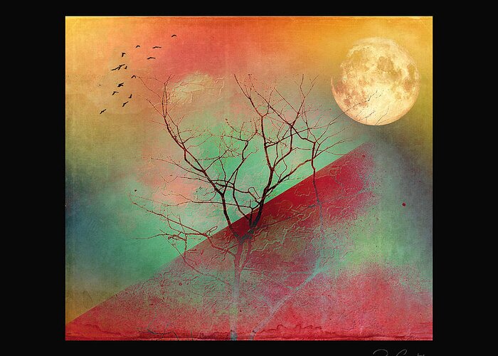 Full Moon Greeting Card featuring the photograph The Full Moon Has Reached Its Peak by Rene Crystal