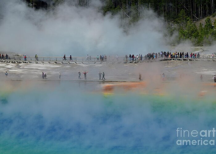 Grand Prismatic Greeting Card featuring the photograph The Grand Prismatic and The Boardwalk by Amazing Action Photo Video