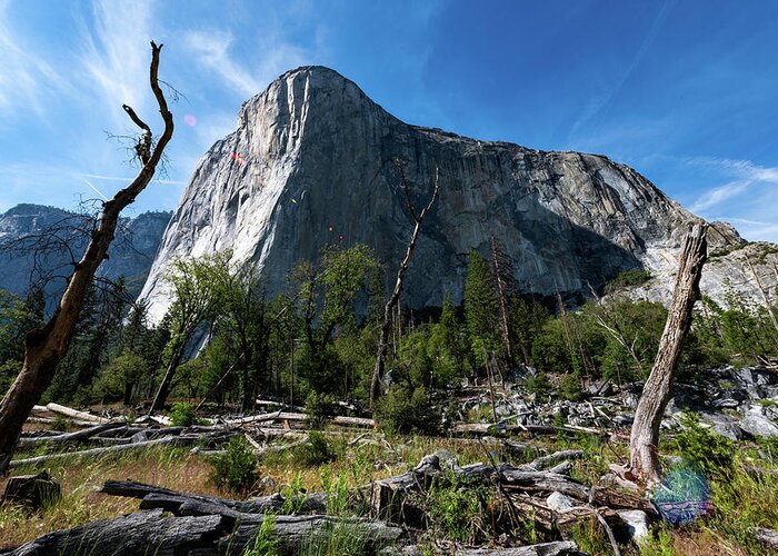 El Capitan Greeting Card featuring the photograph The Gravity of El Cap by Kevin Suttlehan