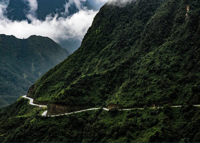 Vietnam Greeting Card featuring the photograph The High Road - High Mountain Pass, Northern Vietnam by Earth And Spirit