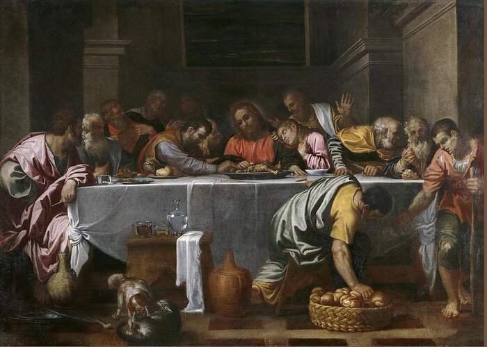 The Last Supper Greeting Card by AgostinoCarracci