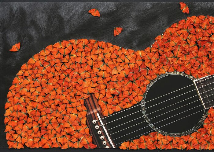 Guitar Greeting Card featuring the mixed media The Lead Guitar by Scott Fulton
