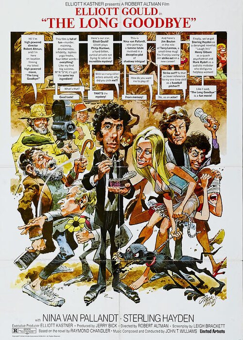 Jack Greeting Card featuring the mixed media ''The Long Goodbye'', 1973 - art by Jack Davis by Movie World Posters