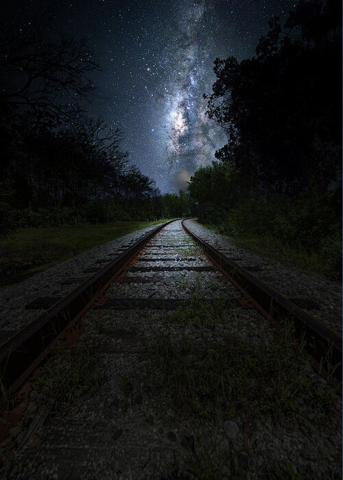 Milky Way Greeting Card featuring the photograph The Milky Way Transit Authority by Mark Andrew Thomas