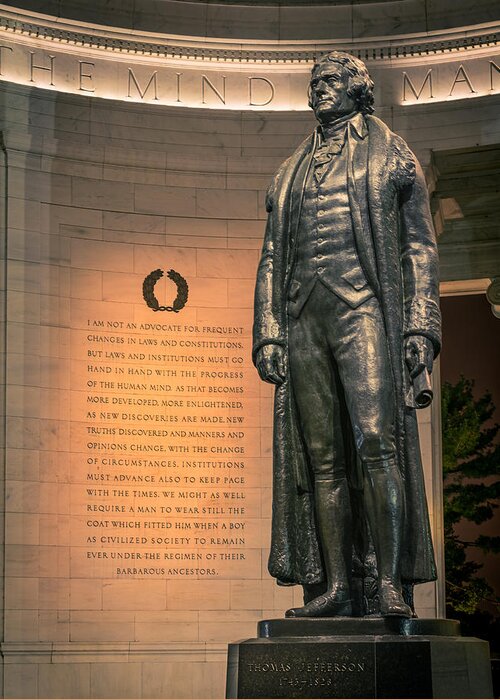 Thomas Jefferson Greeting Card featuring the photograph The Mind Man by Peter Boehringer