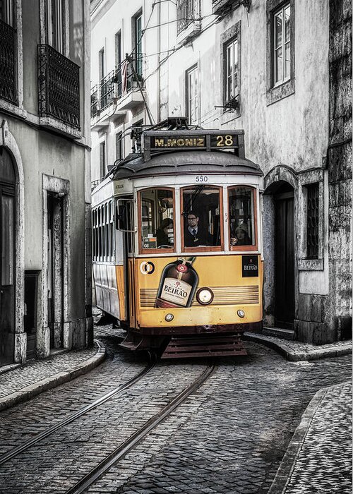 Tram Greeting Card featuring the photograph The Number 28 by Micah Offman