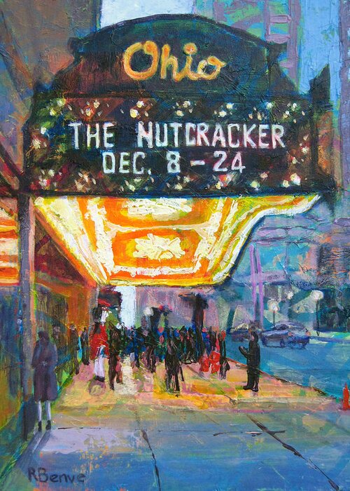 Ballet Greeting Card featuring the painting The Nutcracker at the Ohio Theater by Robie Benve