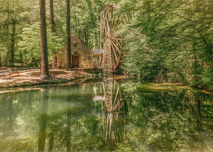 Berry College Greeting Card featuring the photograph The Old Mill at Berry College by Marcy Wielfaert