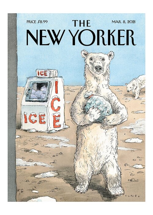 Climate Change Greeting Card featuring the painting The Polar Opposite by John Cuneo
