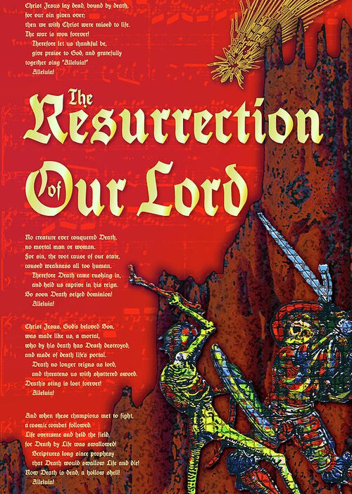 Resurrection Greeting Card featuring the digital art The Resurrection of Our Lord by Chuck Mountain
