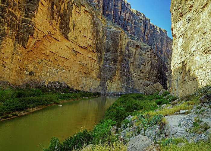 Bbnp Greeting Card featuring the photograph The Rio Grande River In Santa Elena Canyon by Mike Schaffner