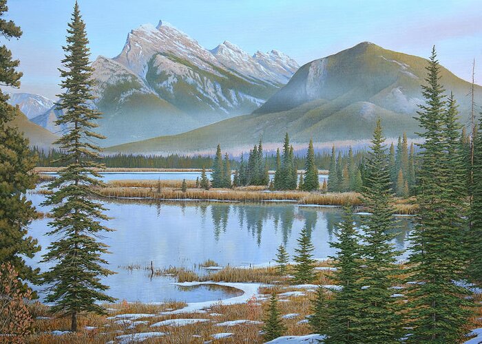 Canadian Greeting Card featuring the painting The Season of Change by Jake Vandenbrink