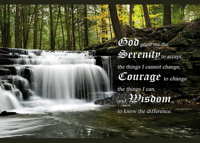 The Serenity Prayer Greeting Card featuring the photograph The Serenity Prayer by Christina Rollo
