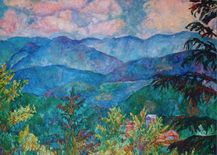 Smoky Mountains Greeting Card featuring the painting The Smoky Mountains by Kendall Kessler