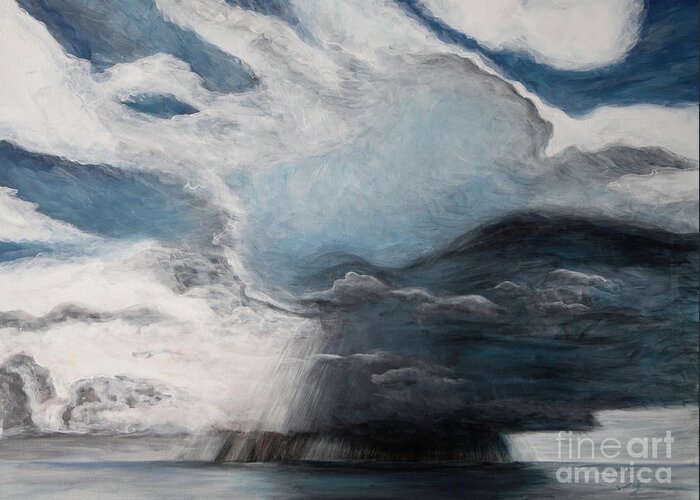 Storm Greeting Card featuring the painting The Storm by Pamela Schwartz