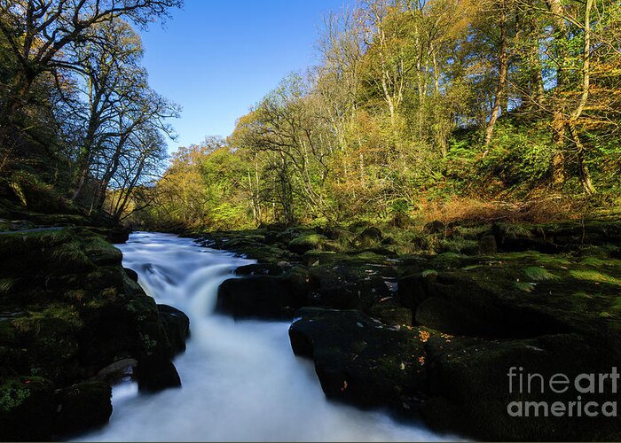 England Greeting Card featuring the photograph The Strid, Wharfedale by Tom Holmes Photography