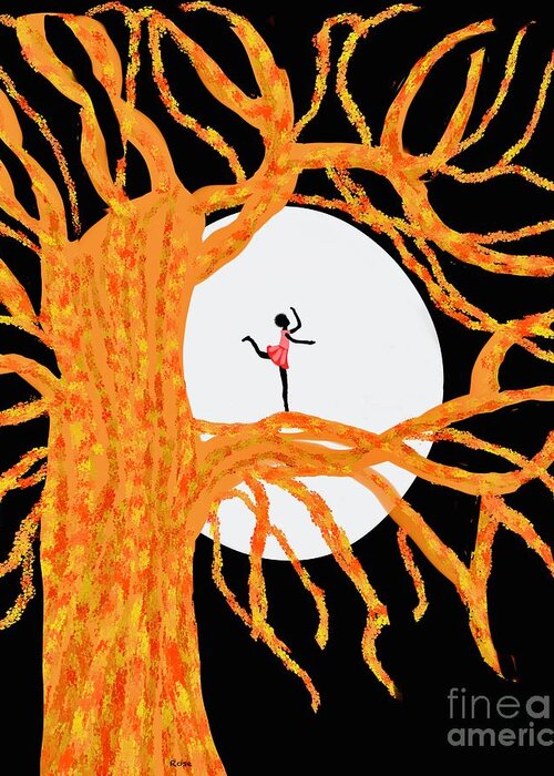 Old Twisted Tree Greeting Card featuring the digital art The tree dancer by Elaine Hayward