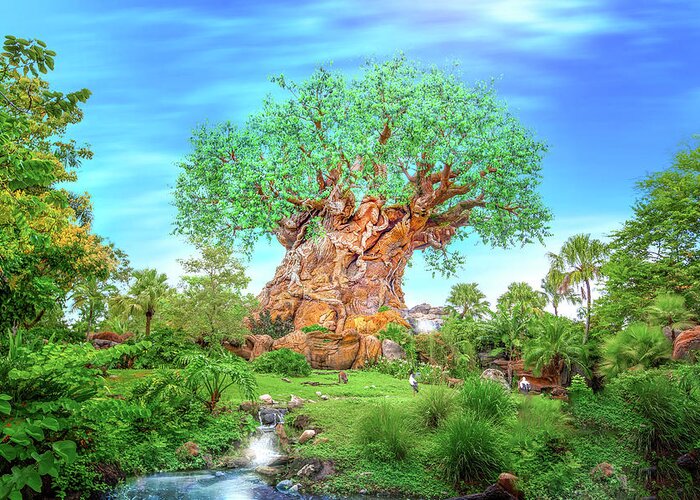 Disney Greeting Card featuring the photograph The Tree of Life at Disney's Animal Kingdom by Mark Andrew Thomas