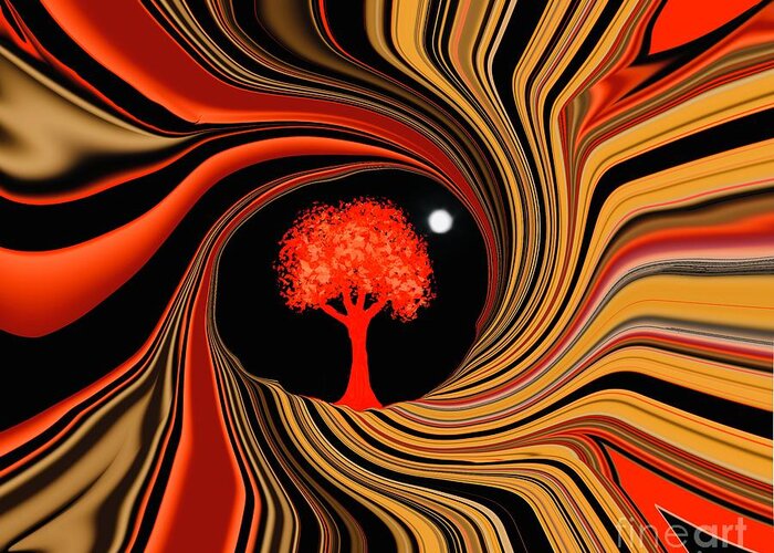 Tree Greeting Card featuring the digital art The tree within by Elaine Hayward