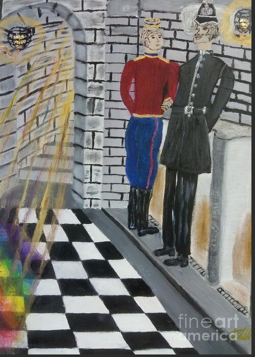Gay Greeting Card featuring the painting The Victorian Gay Scene by David Westwood
