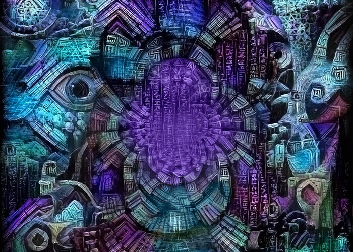  Greeting Card featuring the digital art The walls have eyes by Bruce Rolff