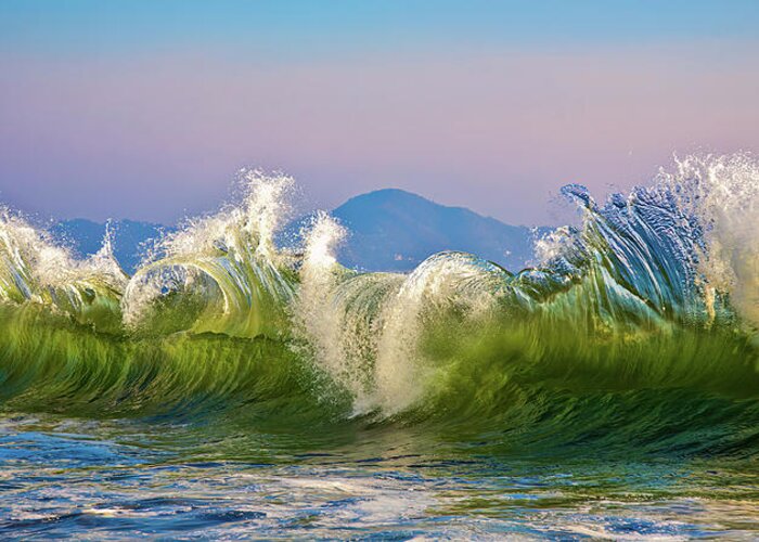 Mexico Manzanillo Greeting Card featuring the photograph The Wave by Tommy Farnsworth