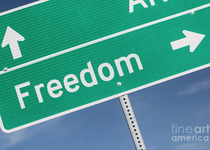 Freedom Greeting Card featuring the photograph The Way to Freedom by Jim West