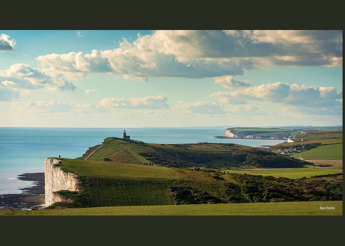White Cliffs Of Dover Greeting Card featuring the photograph The White Cliffs Lighthouse by Ryan Huebel