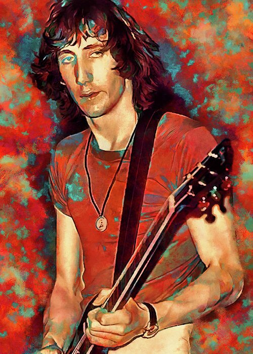 The Who Greeting Card featuring the mixed media The Who Pete Townsend Art Eminence Front by The Rocker Chic