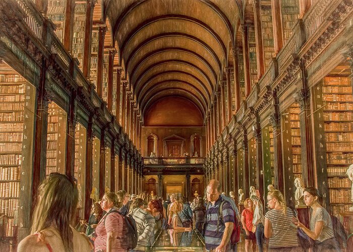 Book Of Kells Greeting Card featuring the photograph The World's Library by Marcy Wielfaert