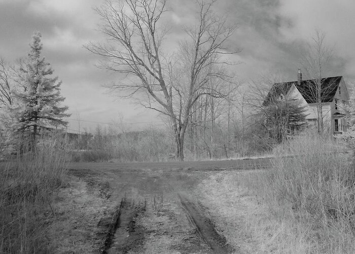 Infra Red Greeting Card featuring the photograph This Old House by Alan Norsworthy