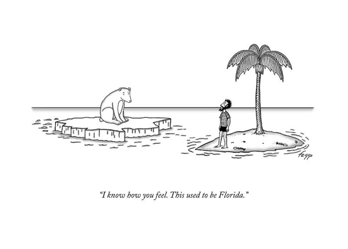 I Know How You Feel. This Used To Be Florida. Greeting Card featuring the drawing This Used To Be Florida by Felipe Galindo