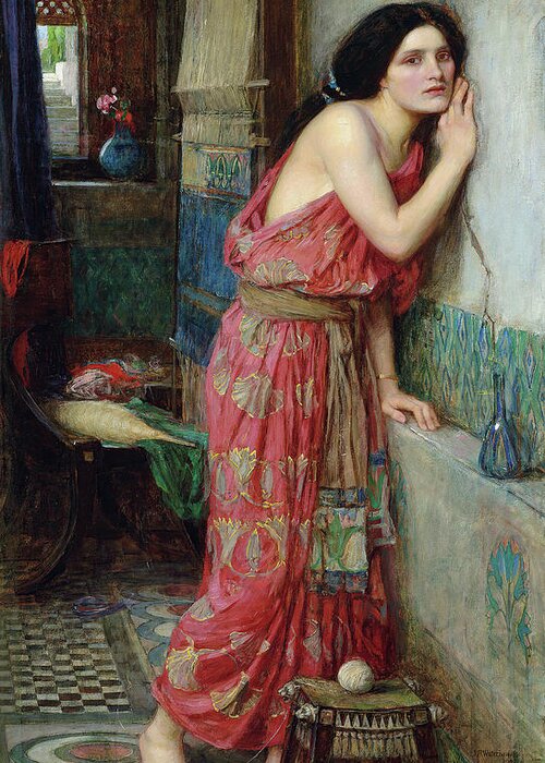 Ovid Greeting Card featuring the painting Thisbe, 1909 by John William Waterhouse