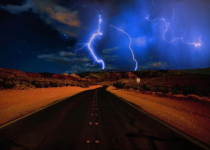 2021 Greeting Card featuring the photograph Thunder Storm in the Desert 2 by James Sage